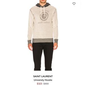 Saint Laurent Reverse University Hoodie